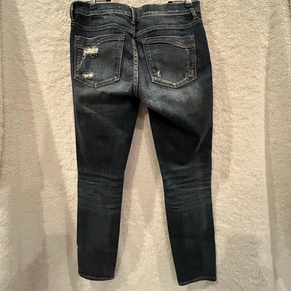 Express Dark Distressed Jeggings - Picture 2 of 4